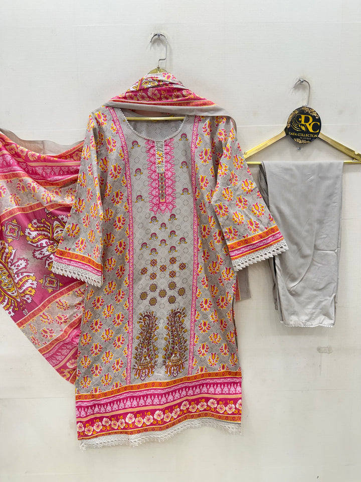 Semi Cotton printed Suits