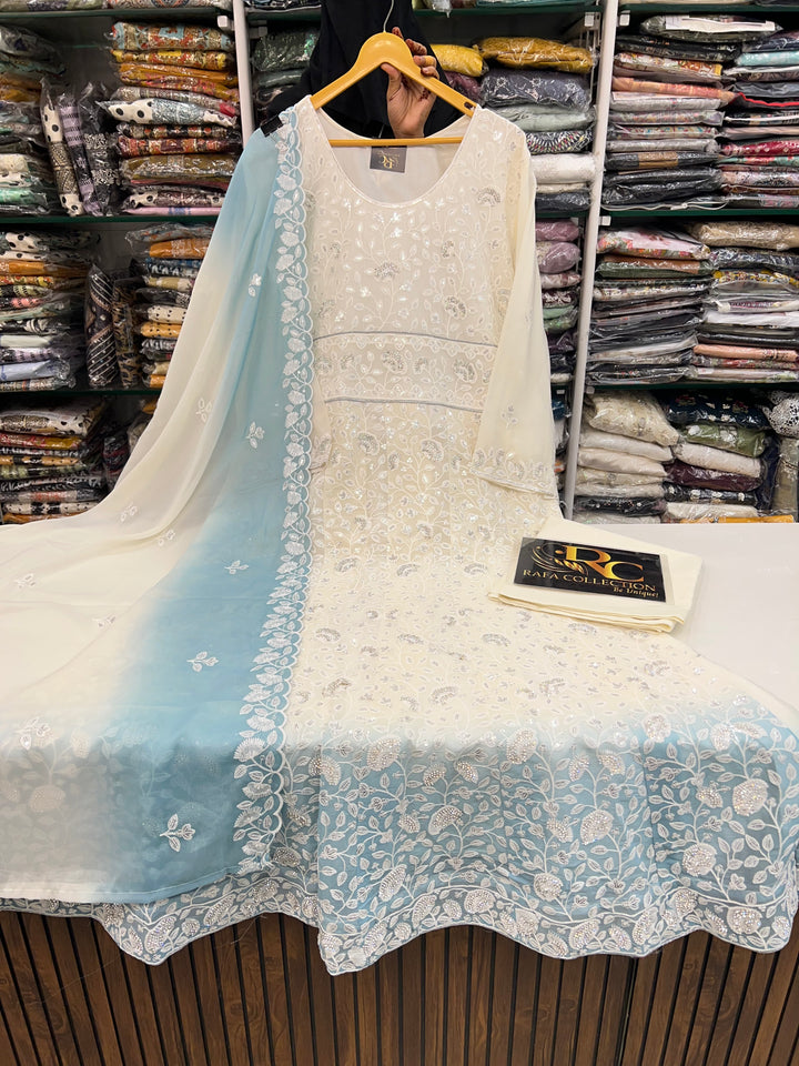 Semi stitch wedding gown 17395