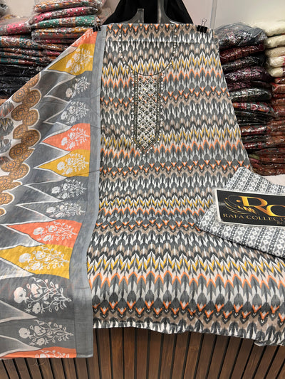 COTTON UNSTICH SUIT 1359