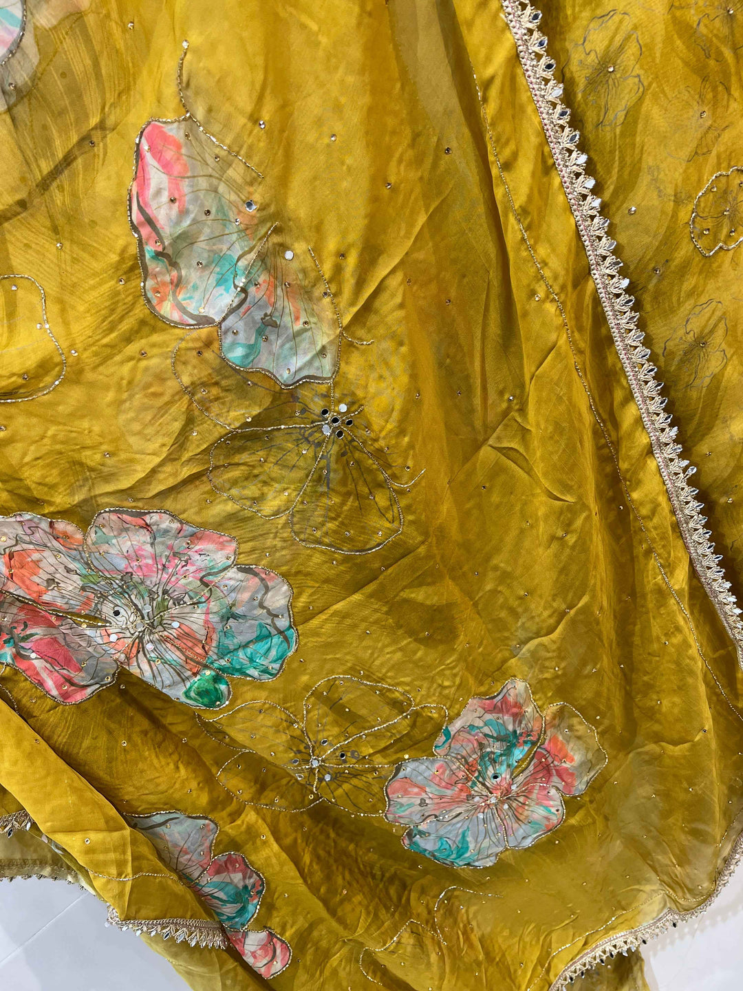 Organza handwork suits  2167