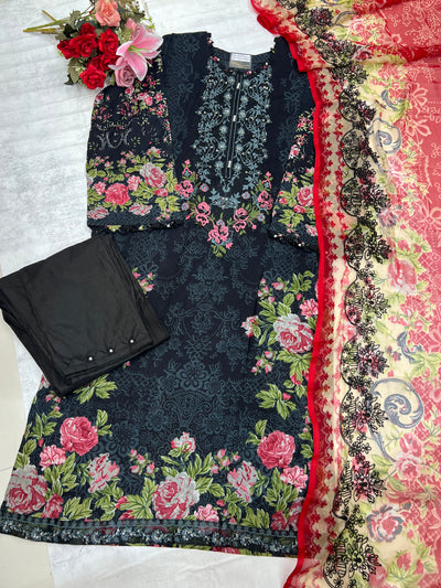 Pakistani embroided suits 2610