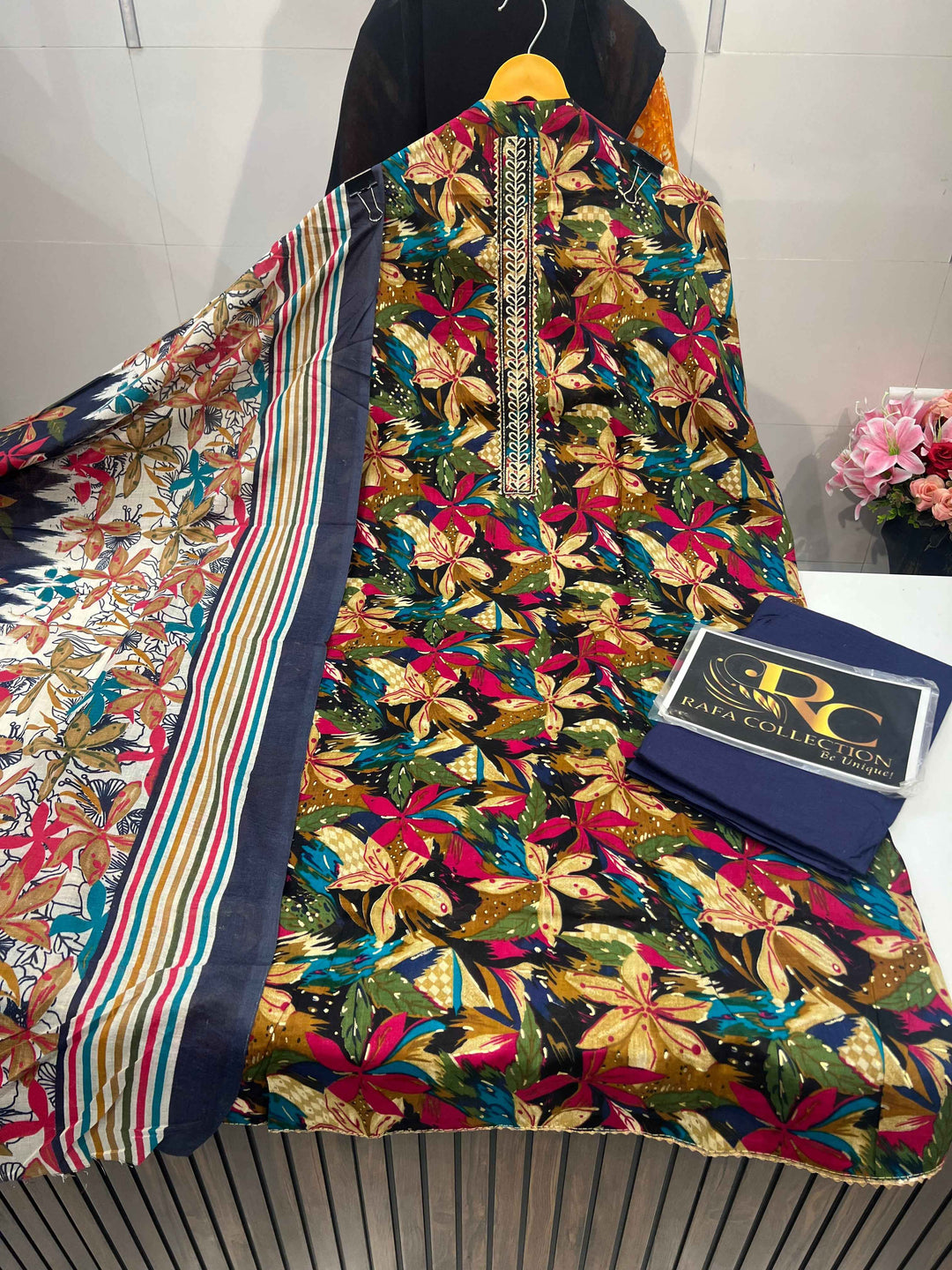 Cotton Unstitched Suit 14020