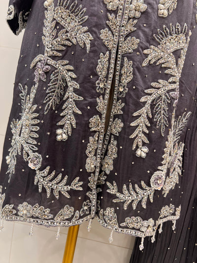 Bridal Elegance Pearl-Work Kurti & Plazzo Set 2817