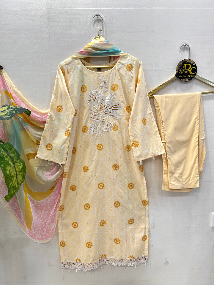Pure cotton embroided suits