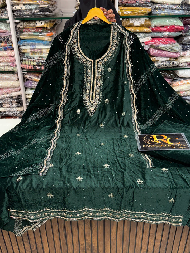 Velvet Embroidered Suit 16533