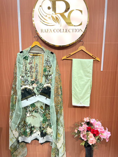 Pakistani patch work suit 2542
