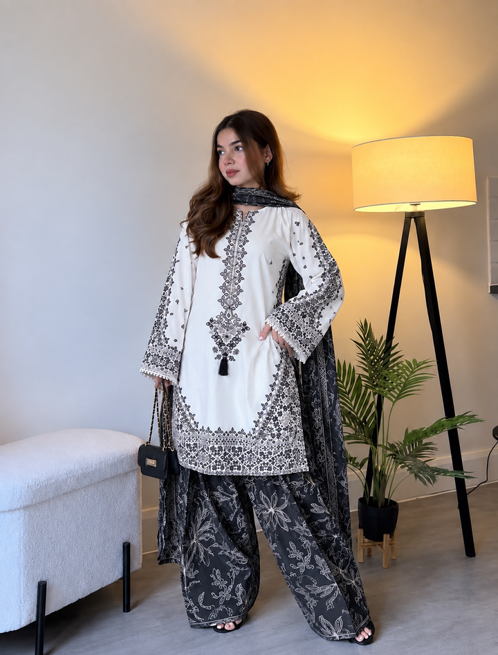 Embroidered Farshi Salwar Suits