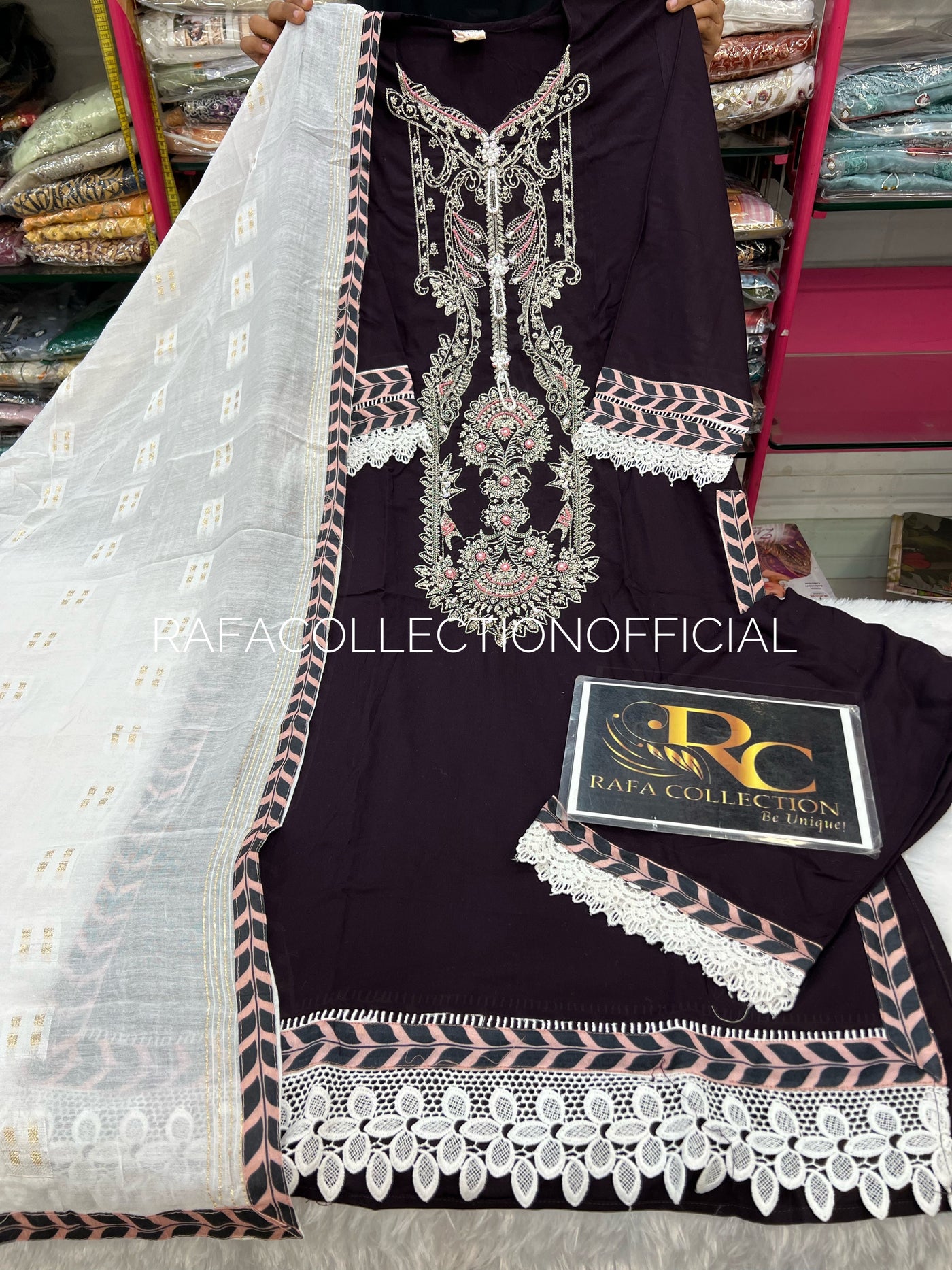 Handwork karachi suit 546
