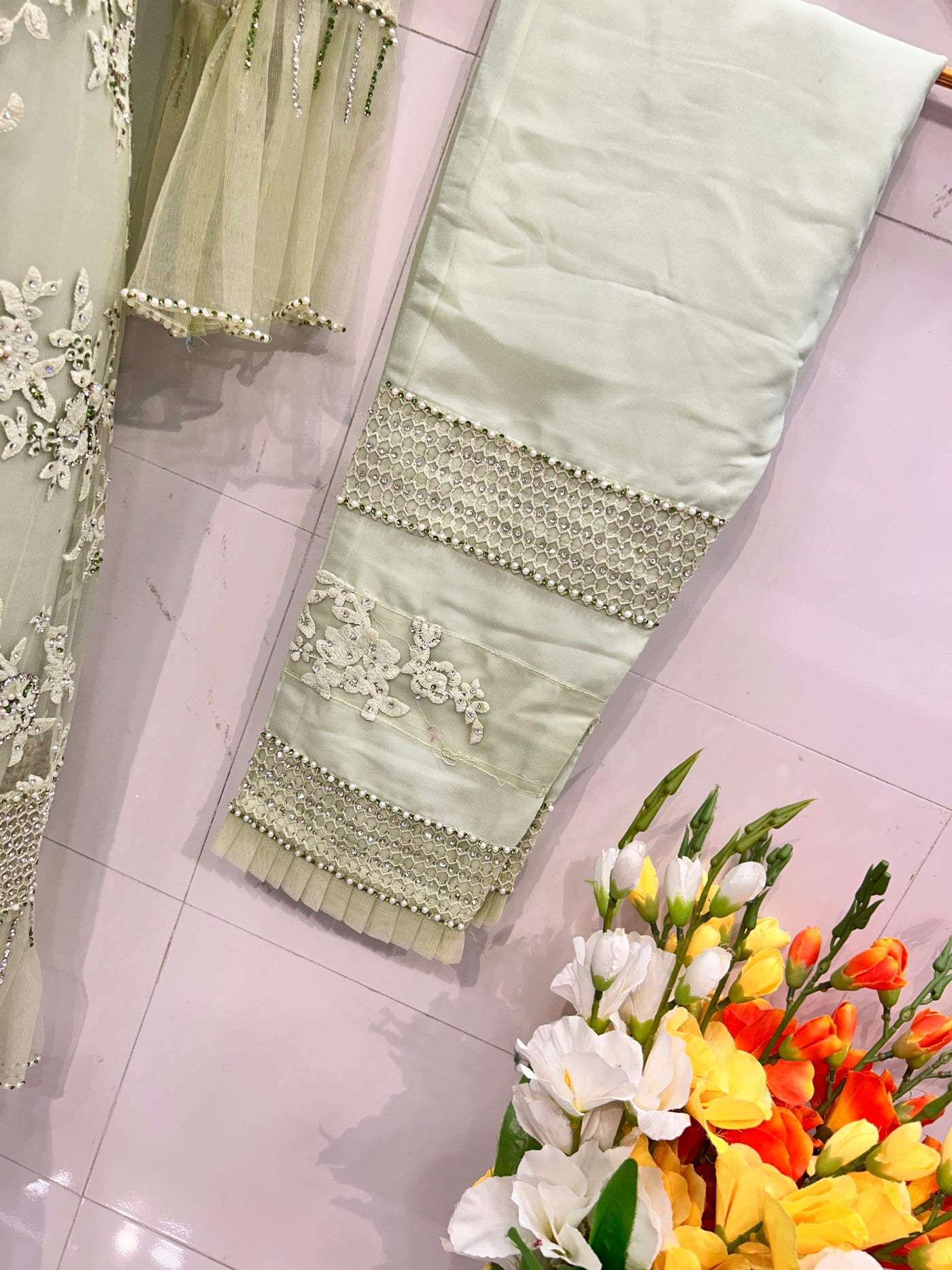 Bridal frill dress 1011