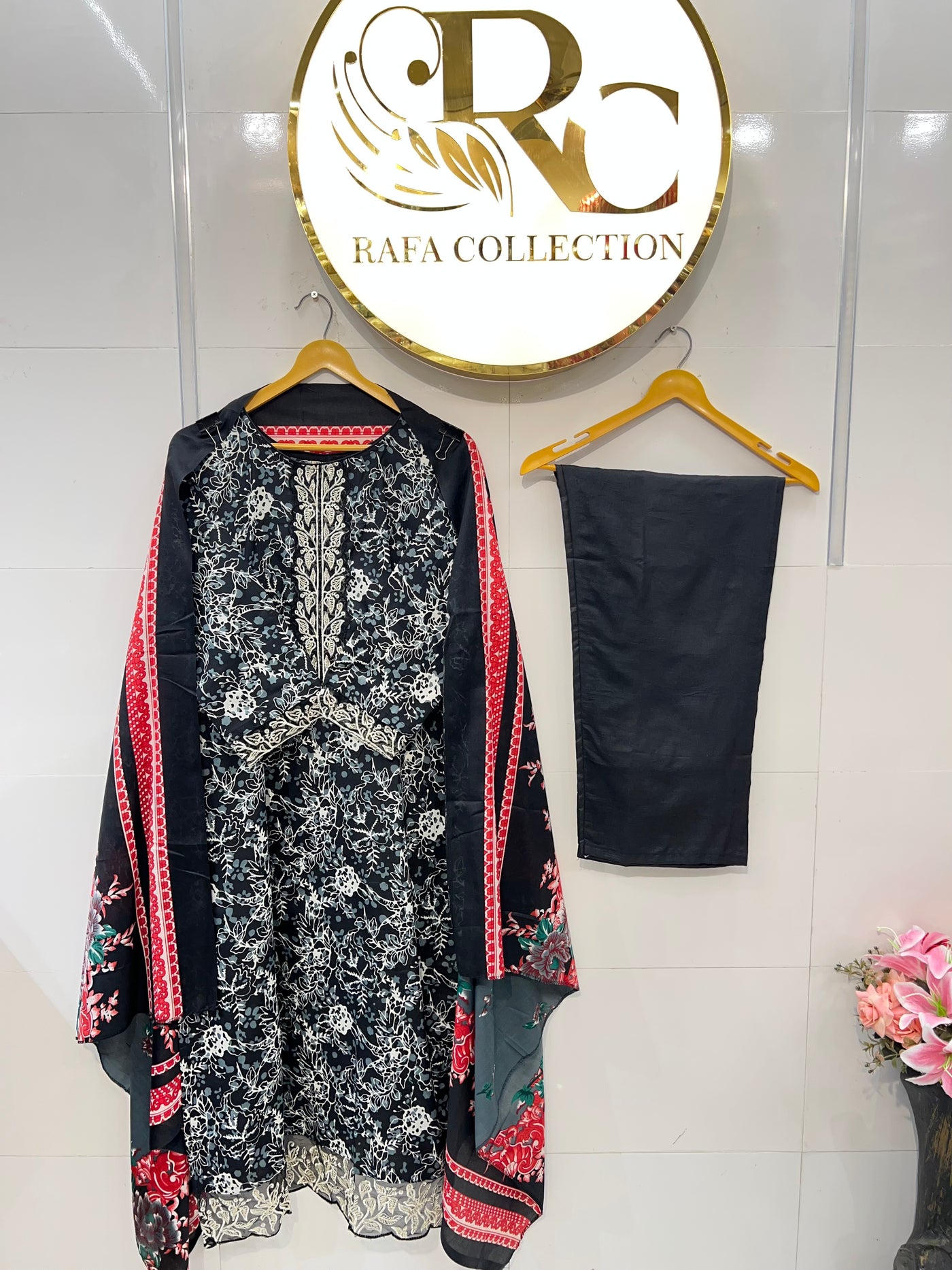 Semi Cotton Patch Work Suits 2346