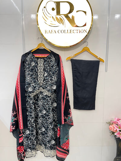 Semi Cotton Patch Work Suits 2346