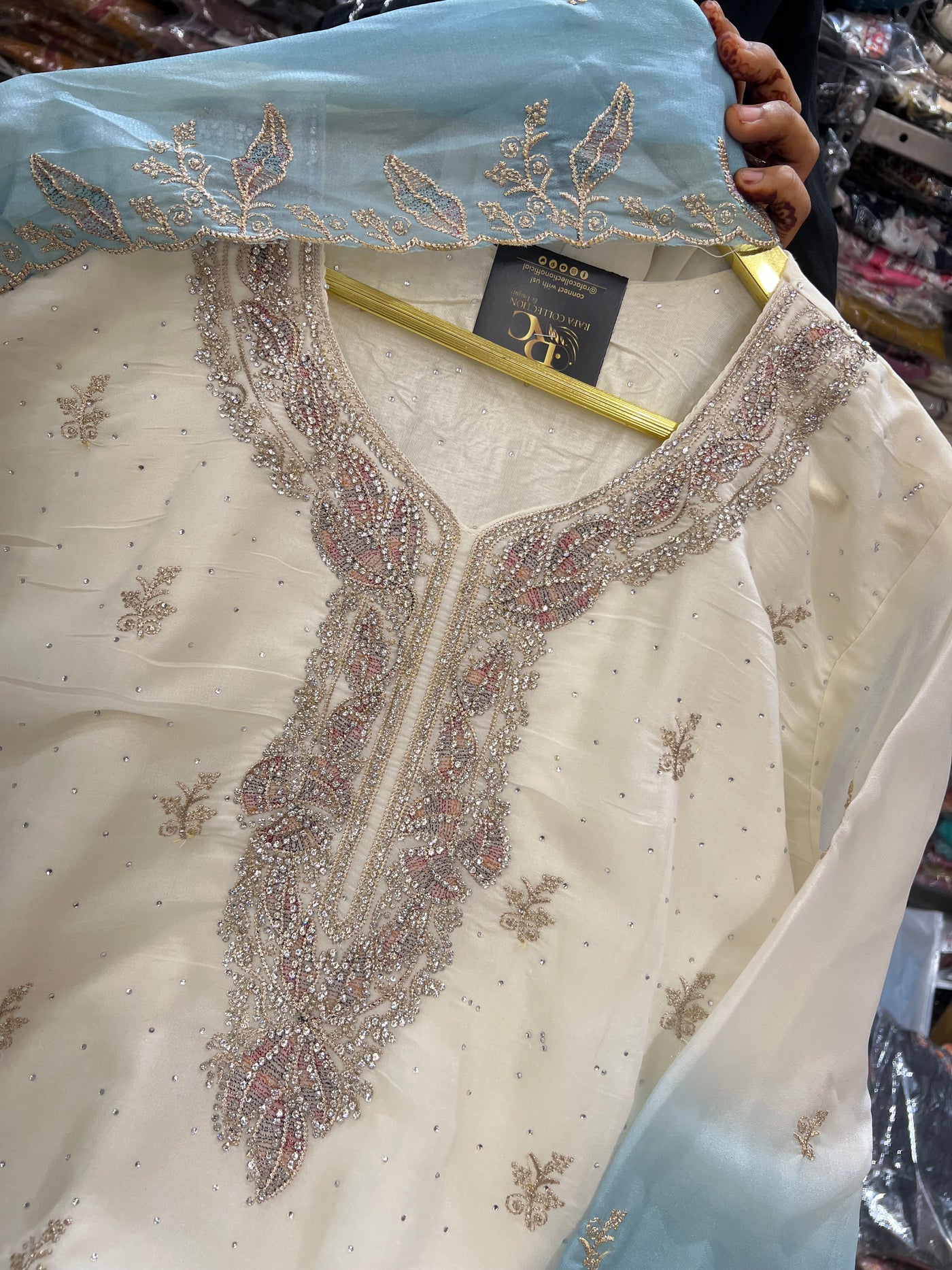 Pakistani party wear suits 17391