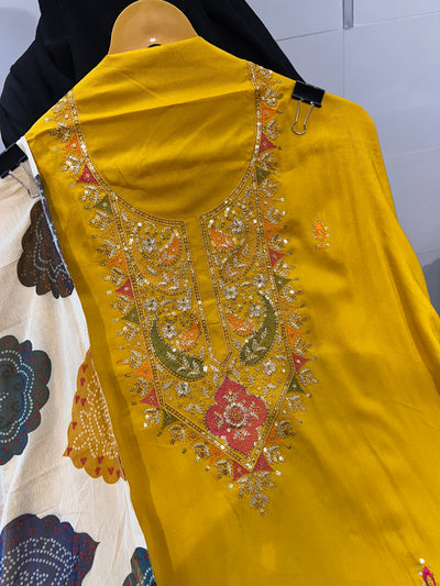 Rayon Embroidered Unstich suit 1442
