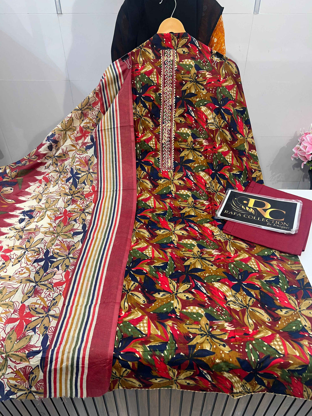 Cotton Unstitched Suit 14020