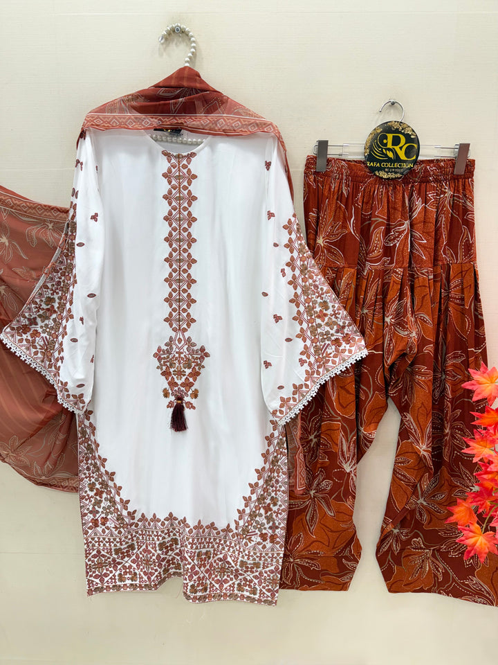 Embroidered Farshi Salwar Suits