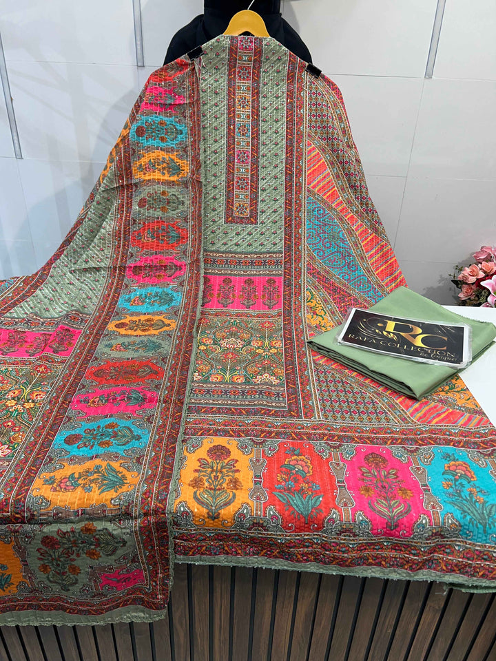 MULTI COLOUR UNSTICH SUIT 2085