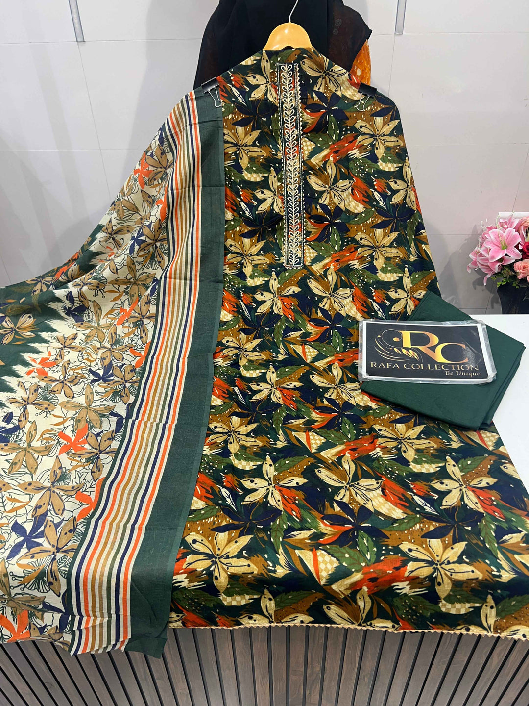 Cotton Unstitched Suit 14020