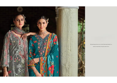 Cotton embroided dupatta collection 1707