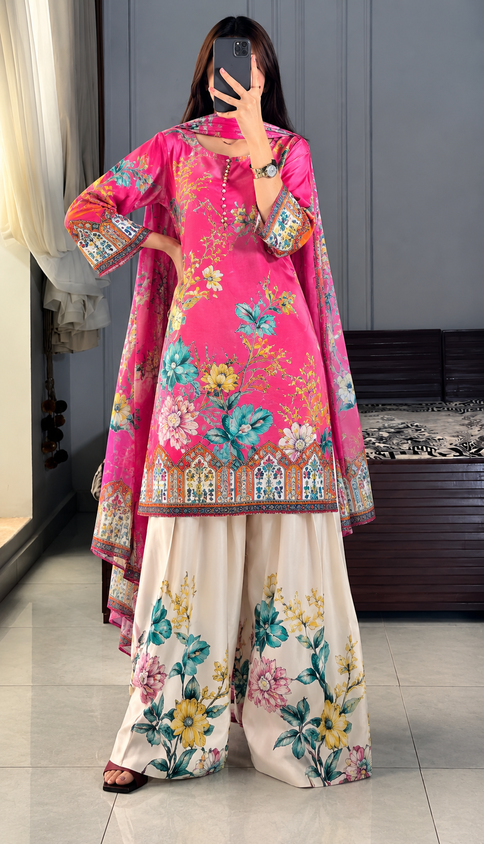 Satin Viral Farshi Suits