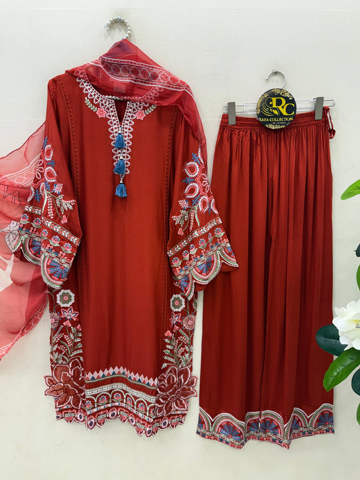 Embroidered Cutwork Suits