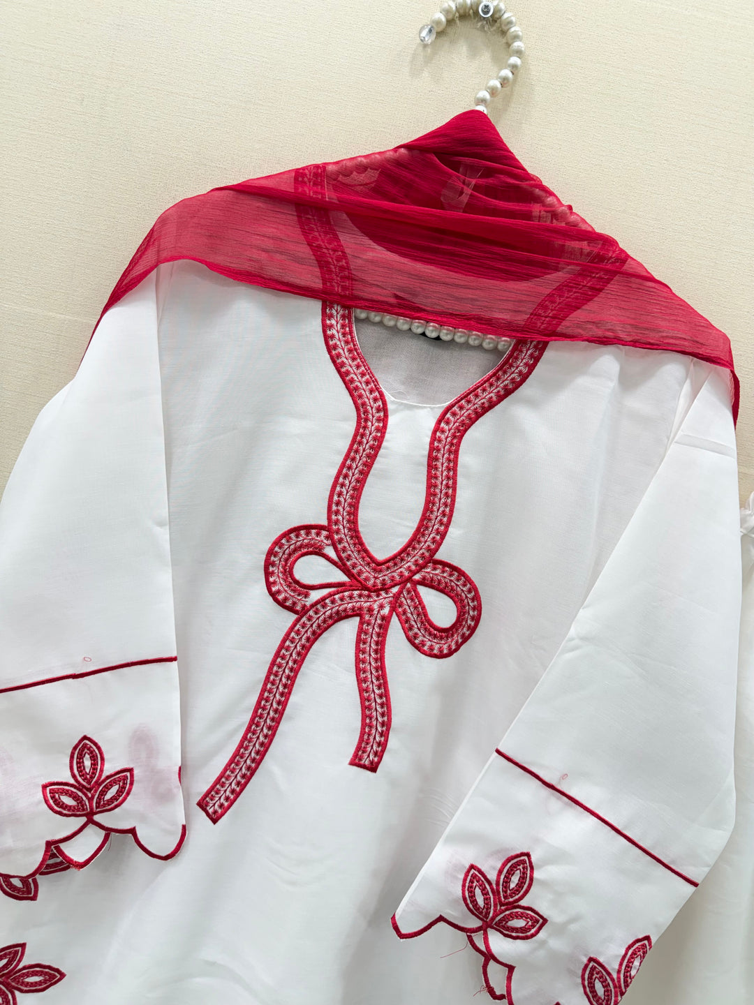 Bow Embroidered Suits