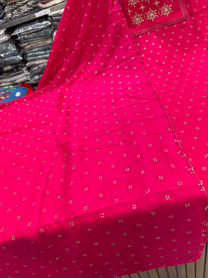 Cotton silk unstitch suits 90933