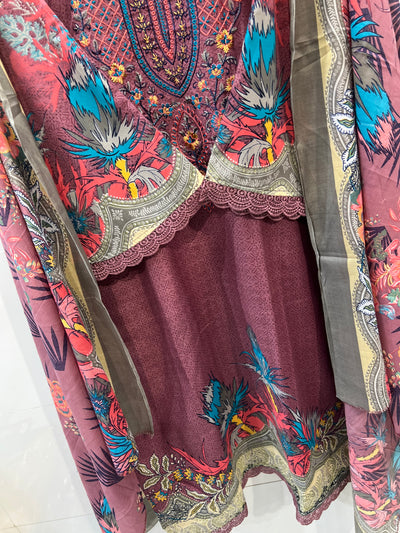 Semi cotton kurti pant suits 2150