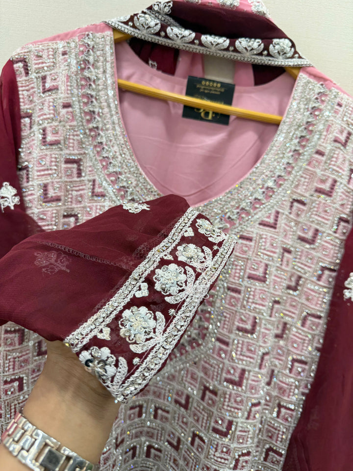 Lakhnawi wedding wear suits 59010