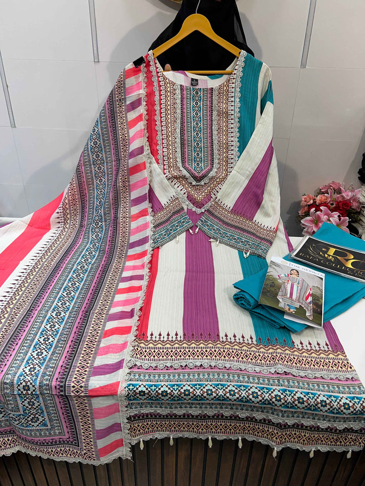 LUXURIOUS LAWN SUITS 3622