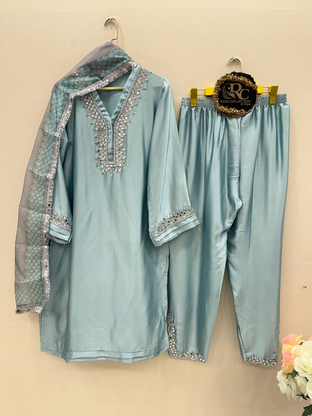 Mirror Handwork Suit