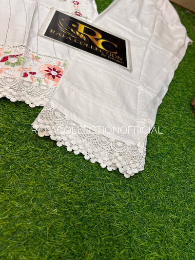 Embroided kurti pant suit 629