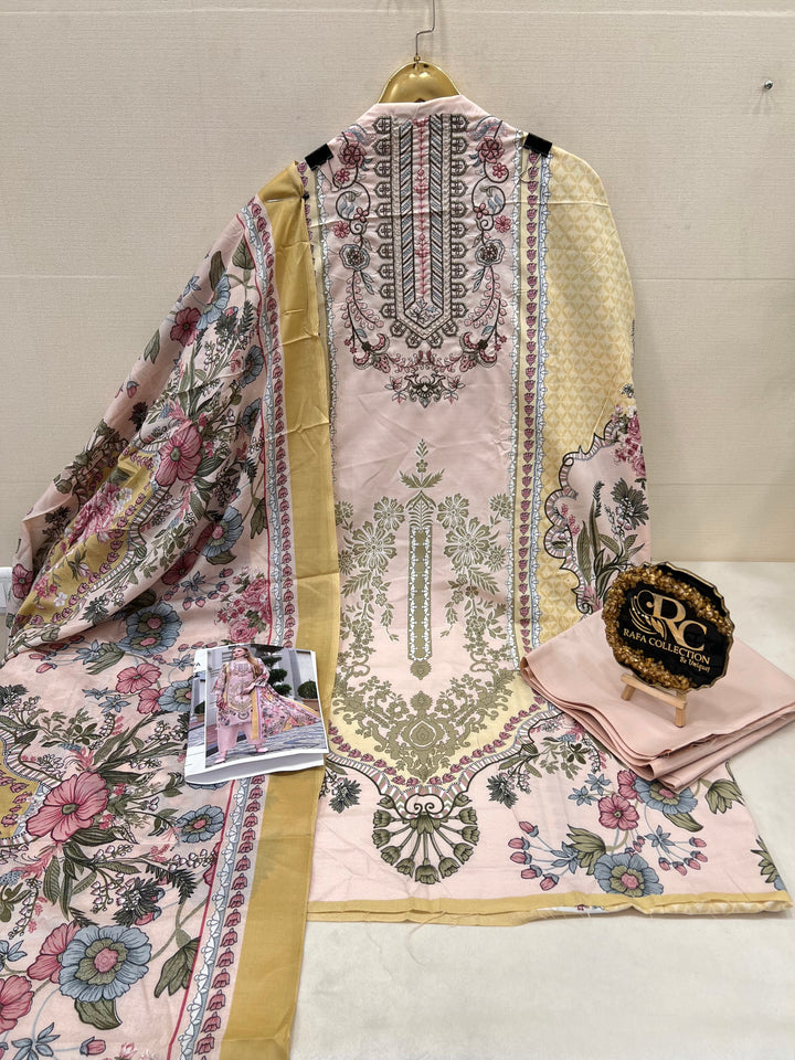 Cotton printed unstitched suits