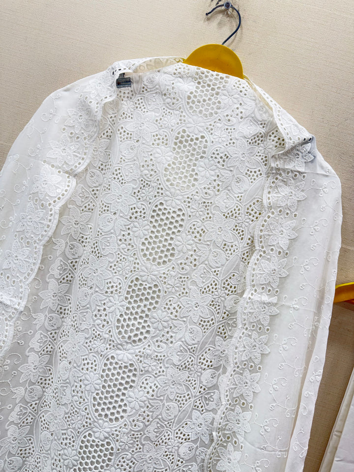 Cotton chikankari unstitched suits