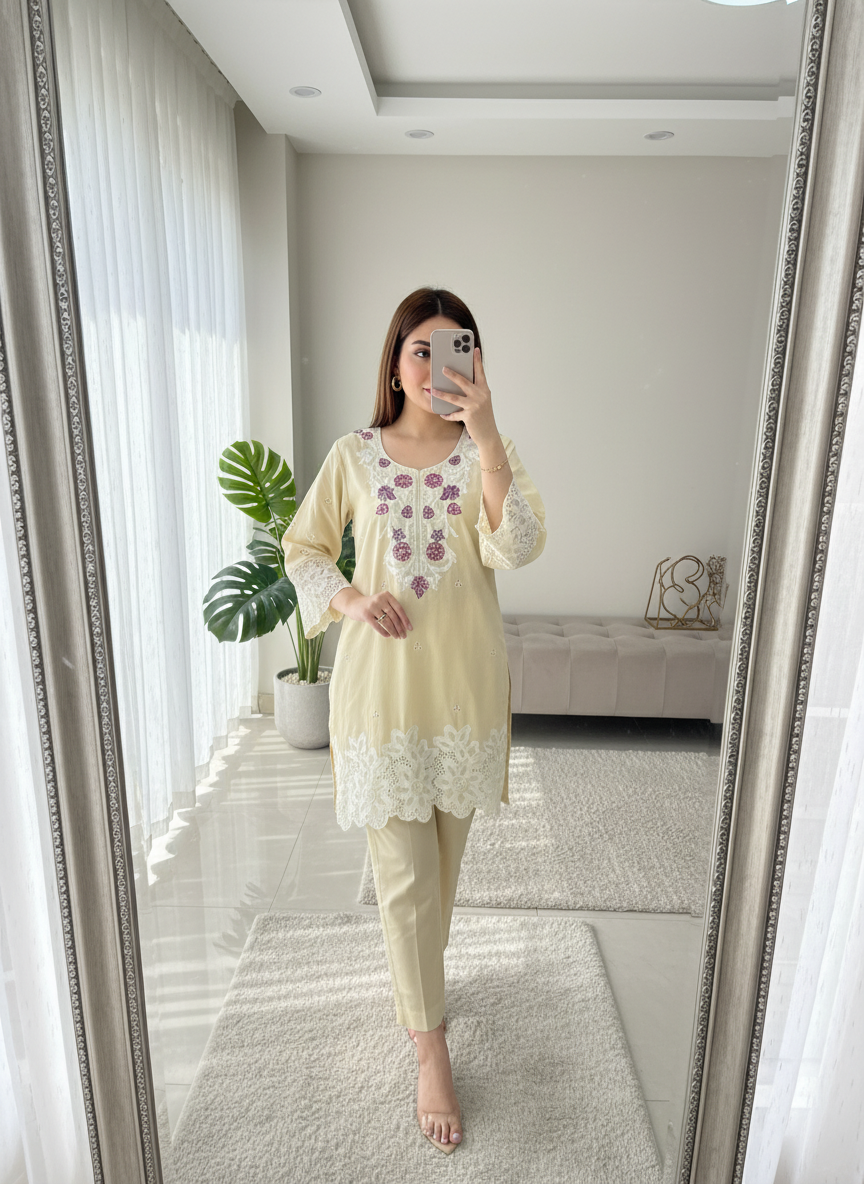 Chikankari co-ord set 2729