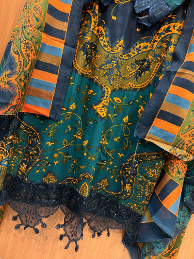 Pakistani patch work suit 2519