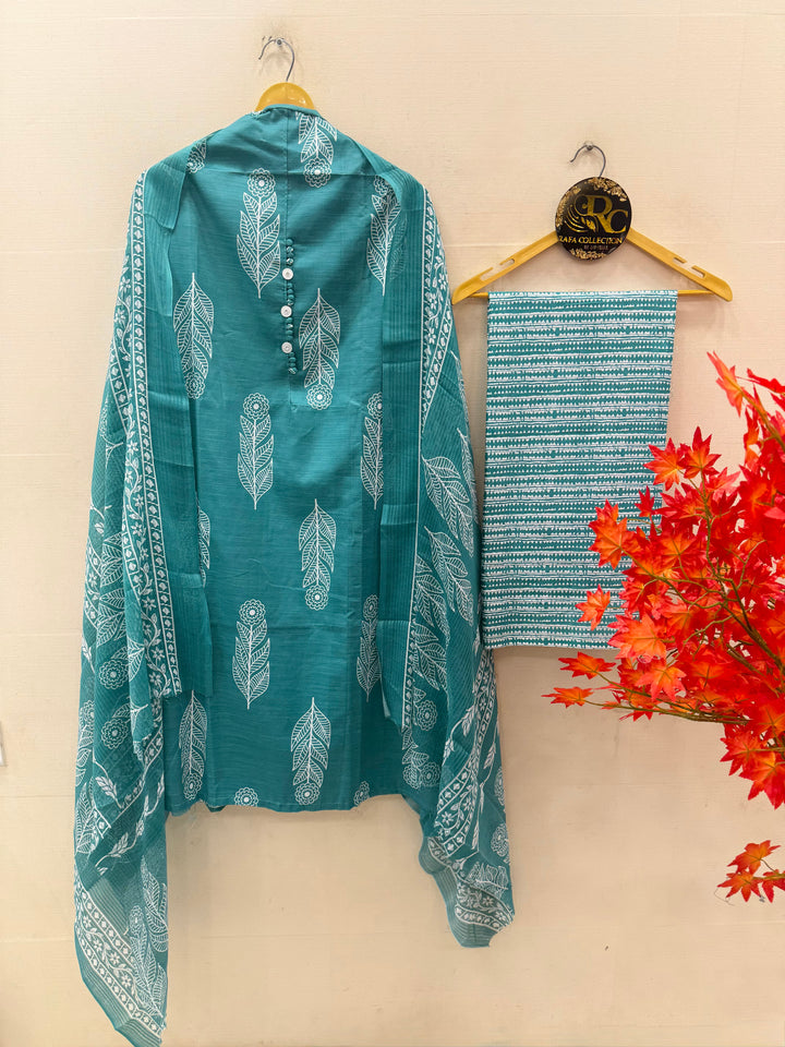 Slub Cotton Unstitched Suits