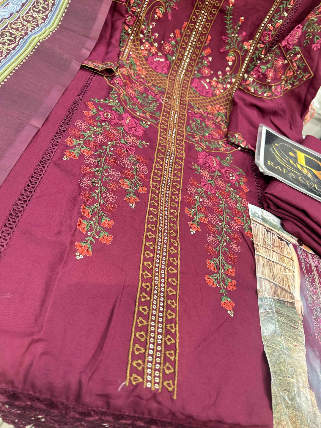 Pakistani Embroidered Suit 25333