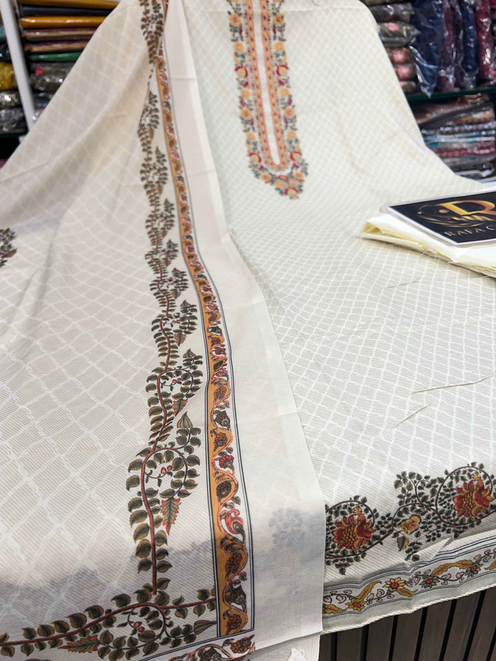 Cotton Unstitched Suit 1579