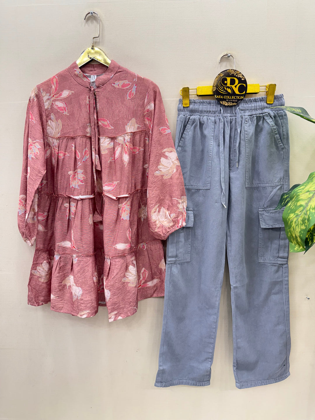 Korean denim cargo Sets