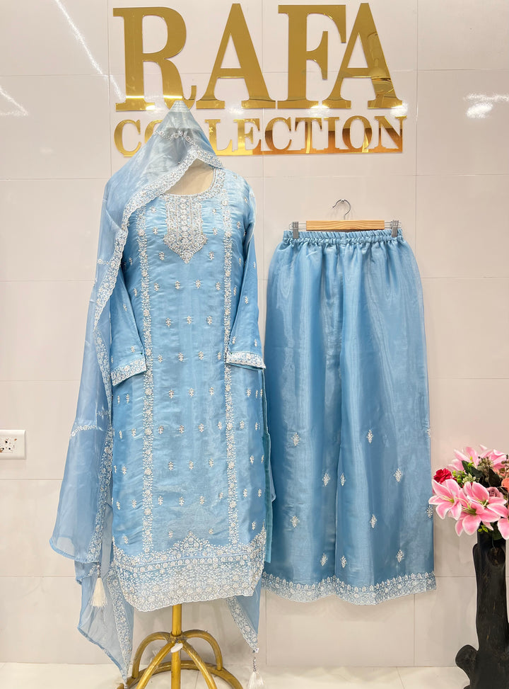 Shimmer organza suits