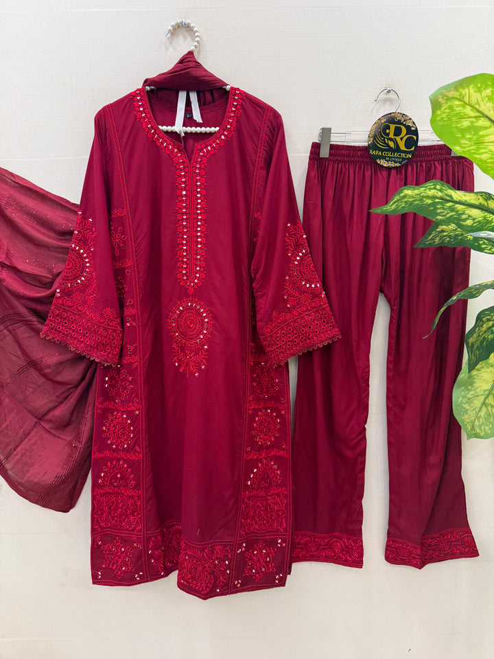 Rayon Embroidered suits