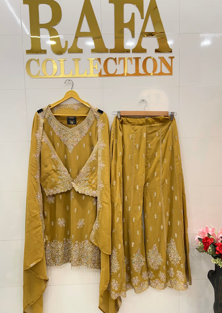 Party wear flaired plazzo suits 2822