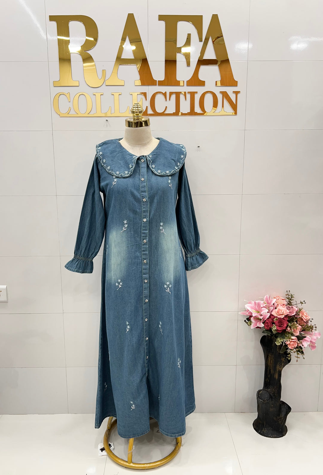 Denim long Gown 2760