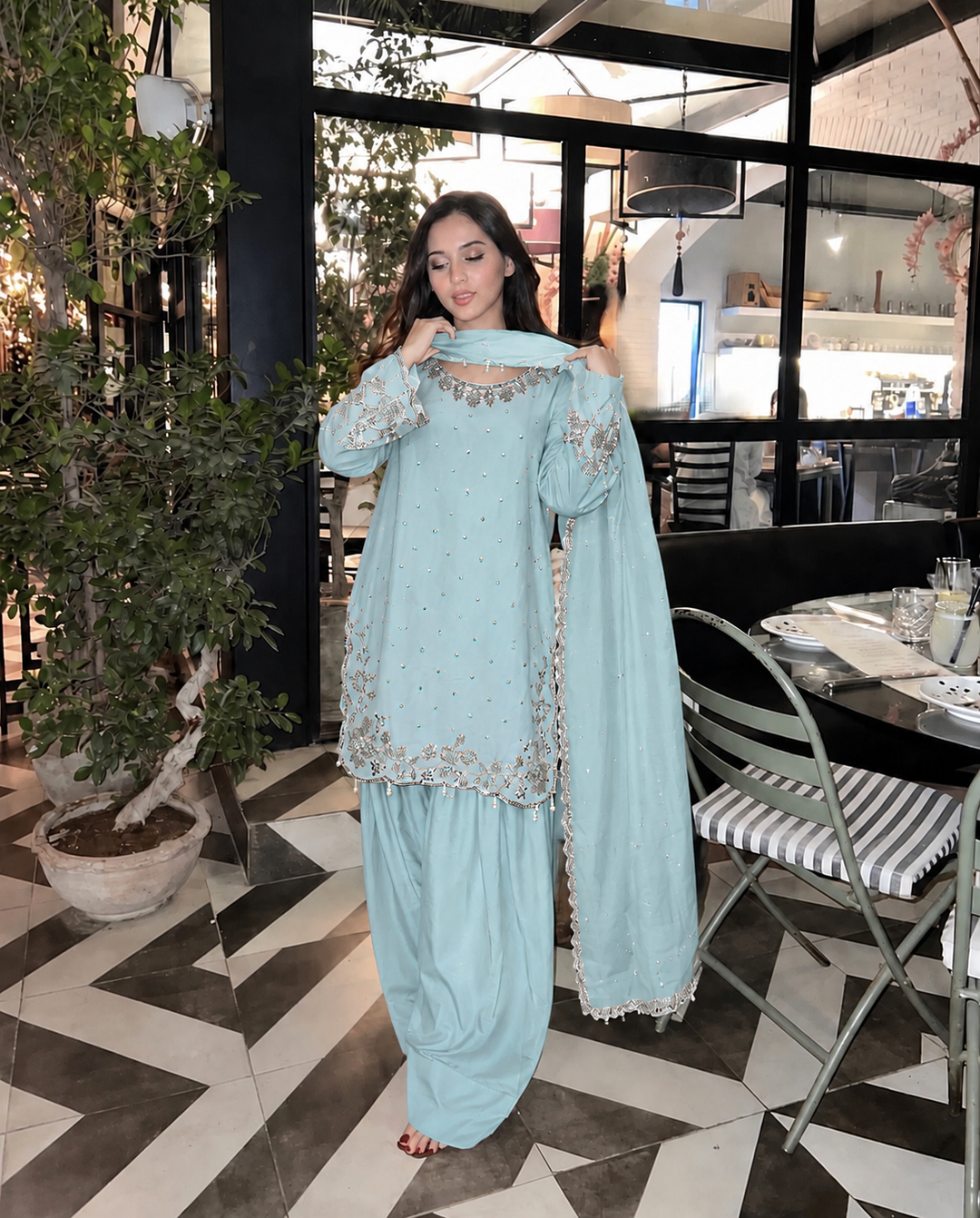 Handwork Farshi Salwar Suits