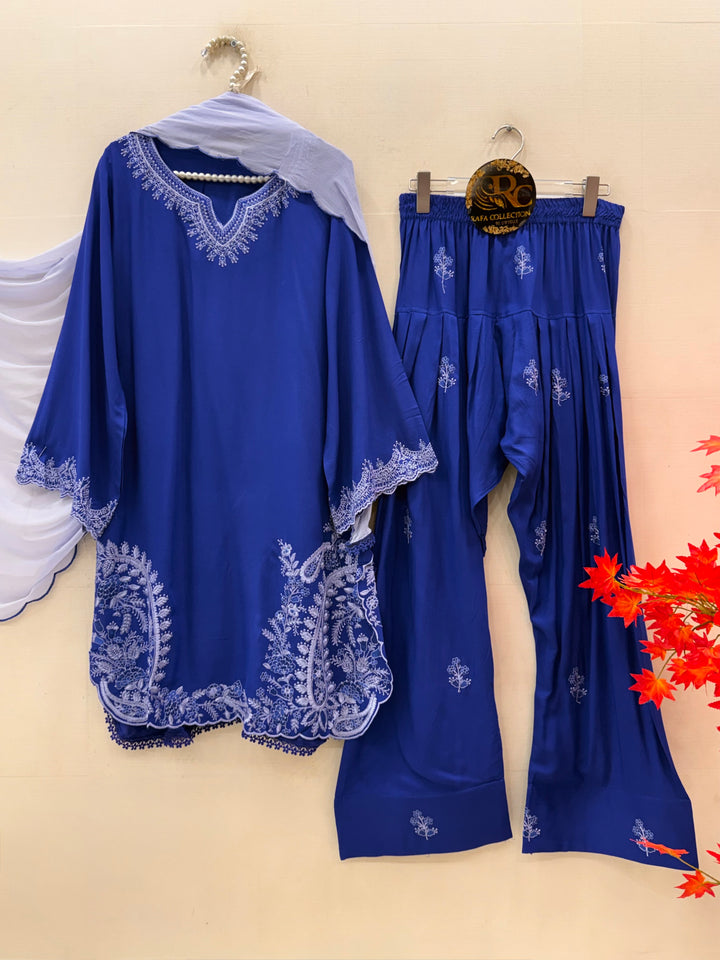 Embroidered Farshi Salwar Suits