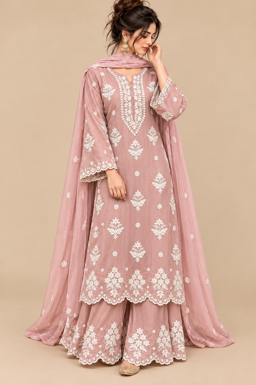 Lucknawi Embroidered Suits