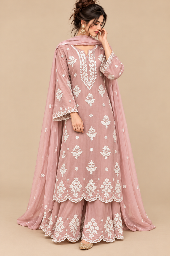 Lucknawi Embroidered Suits