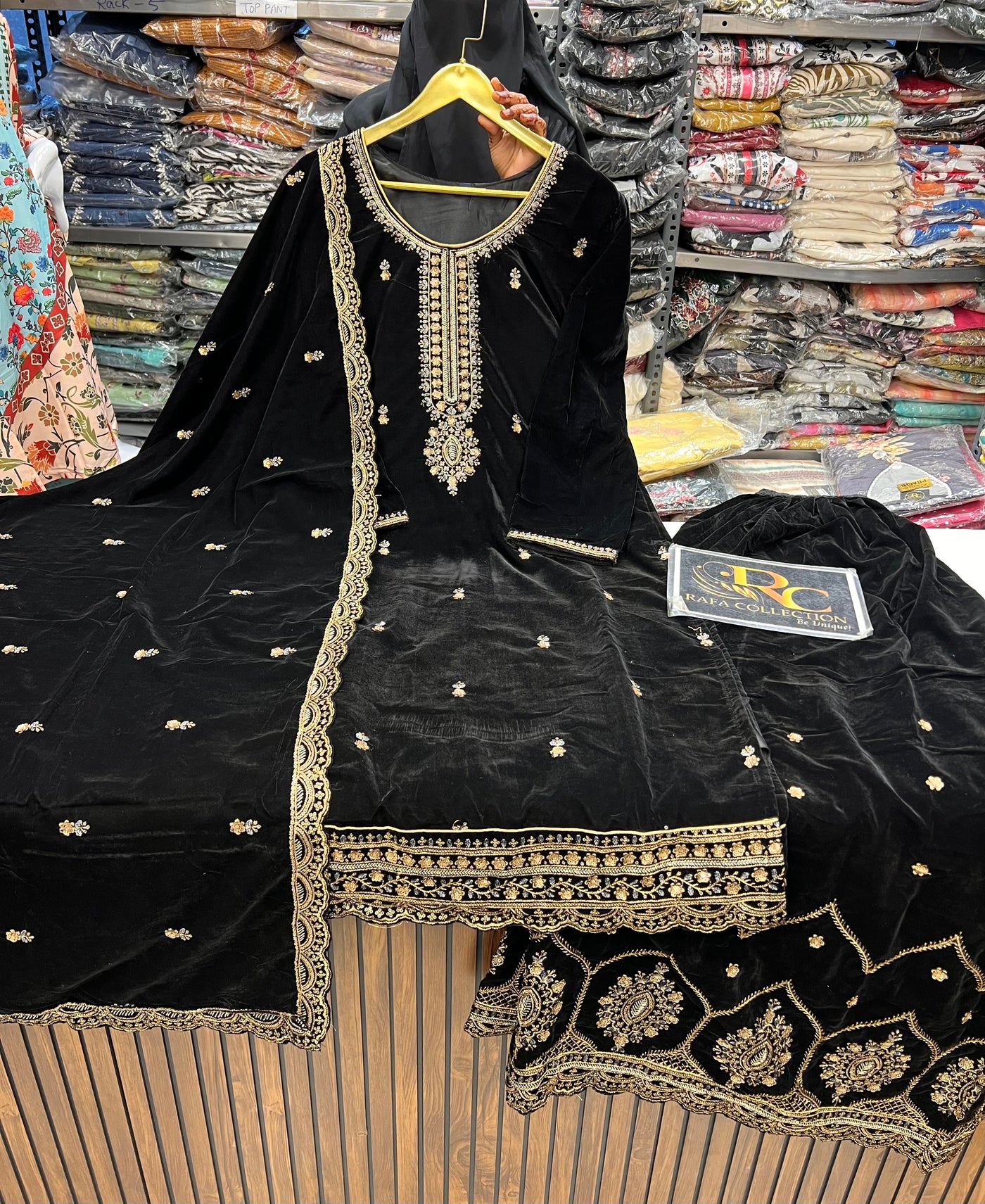 Velvet sharara Suits 586