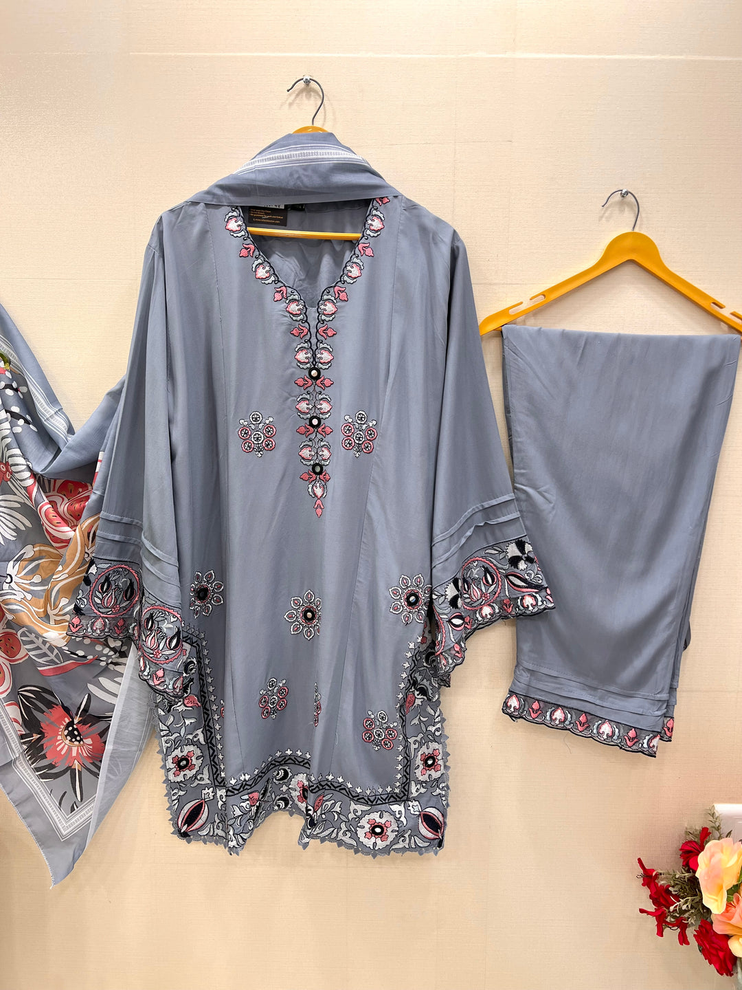 Embroidered plus size suits 2978