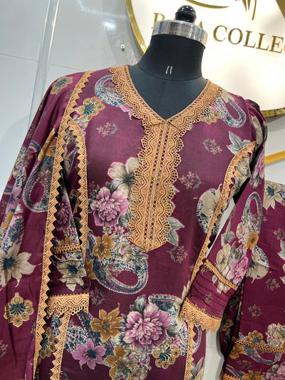 Lace wala suit 2323